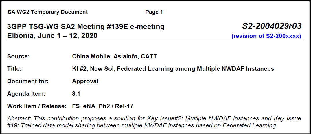 老哥俱乐部平台科技3GPP R17国际标准暨AI联邦学习在通信领域的首个国际标准获批 2.png